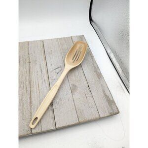 Vintage Foley #1 Almond Nylon Plastic Slotted Spoon 11"